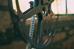 movie reel closeup
